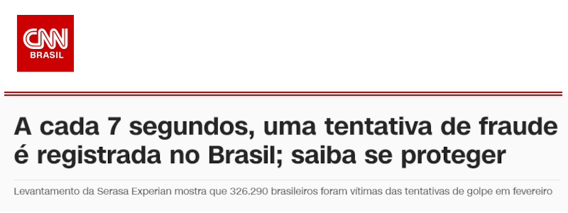 A cada 7 segundos, uma tentativa de fraude é registrada no Brasil; saiba se proteger